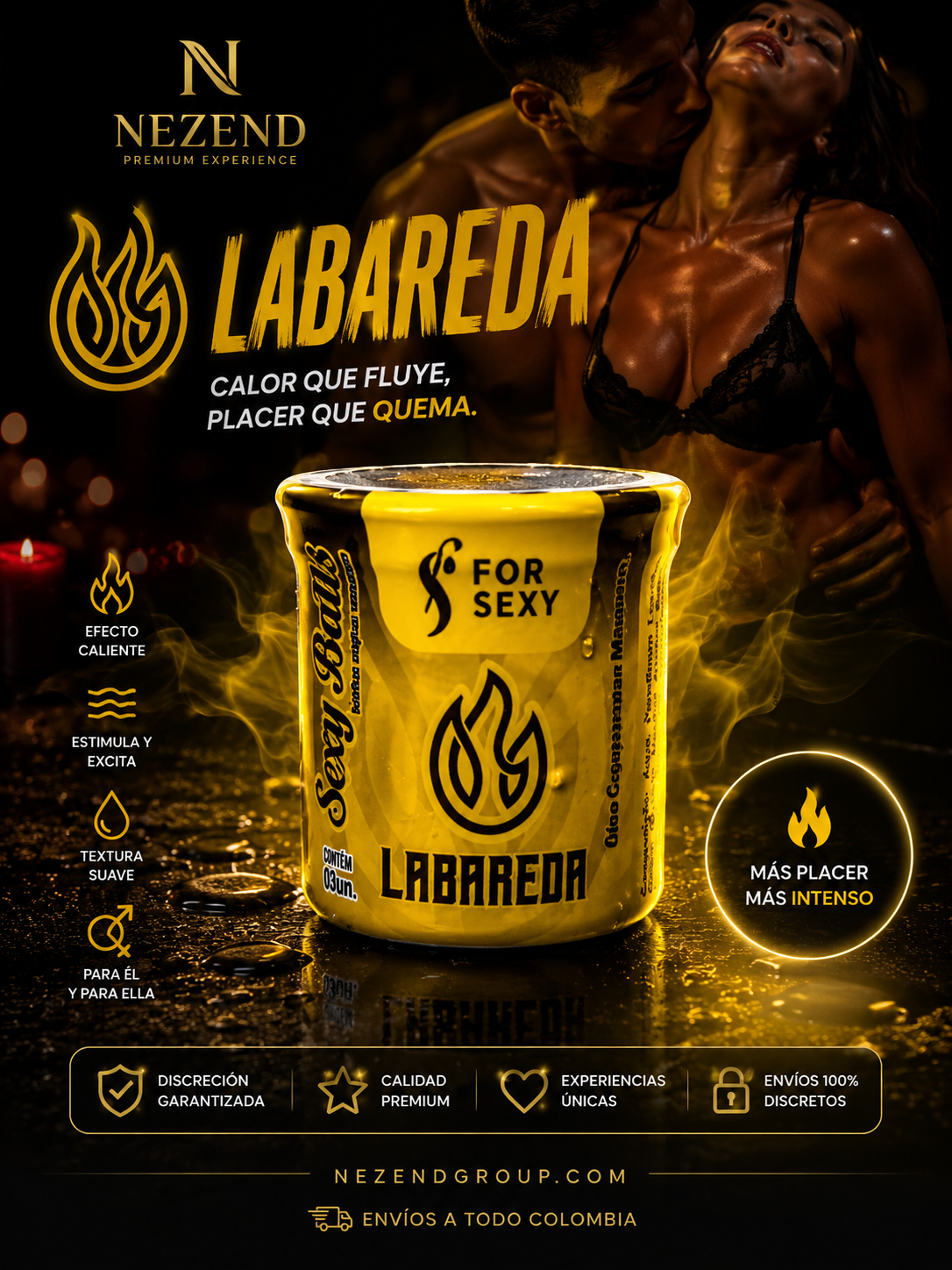 Sexy Balls Labareda x 3 Bolas (Calienta y Lubrifica)