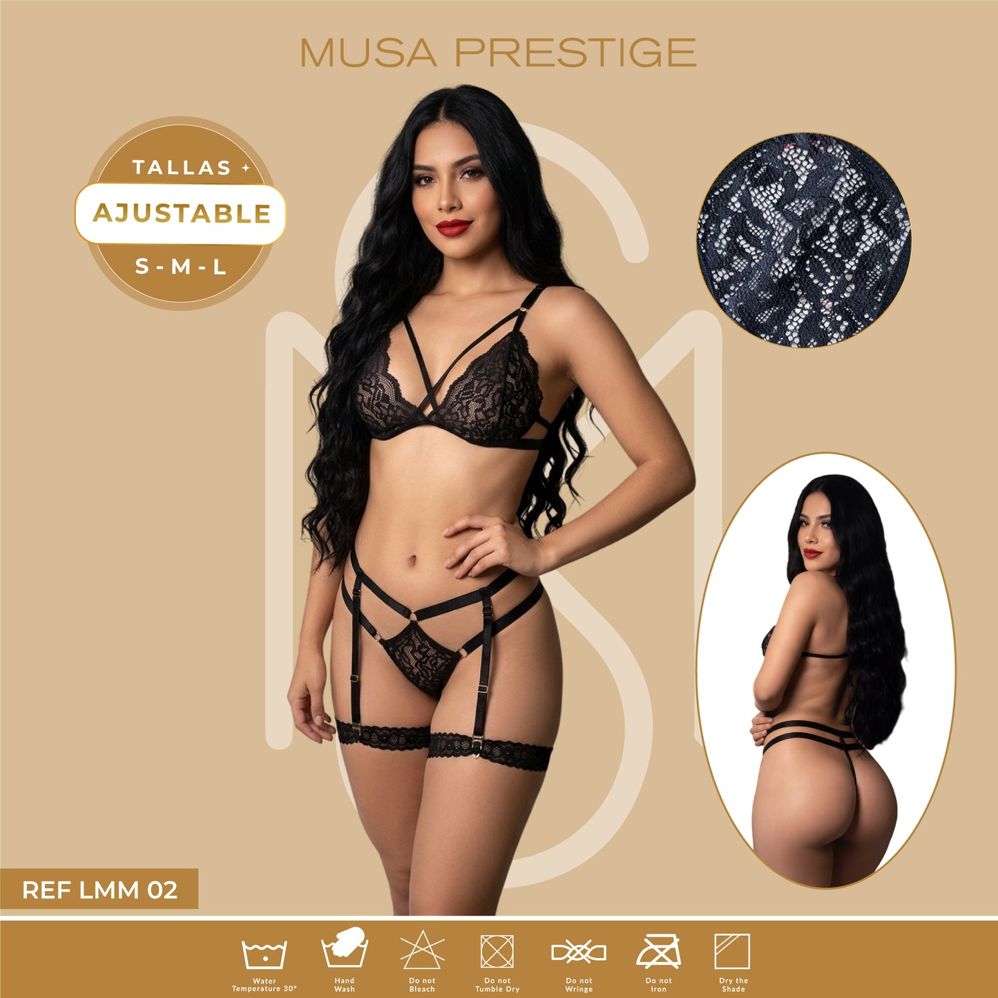 Lenceria LMM02 NEGRO