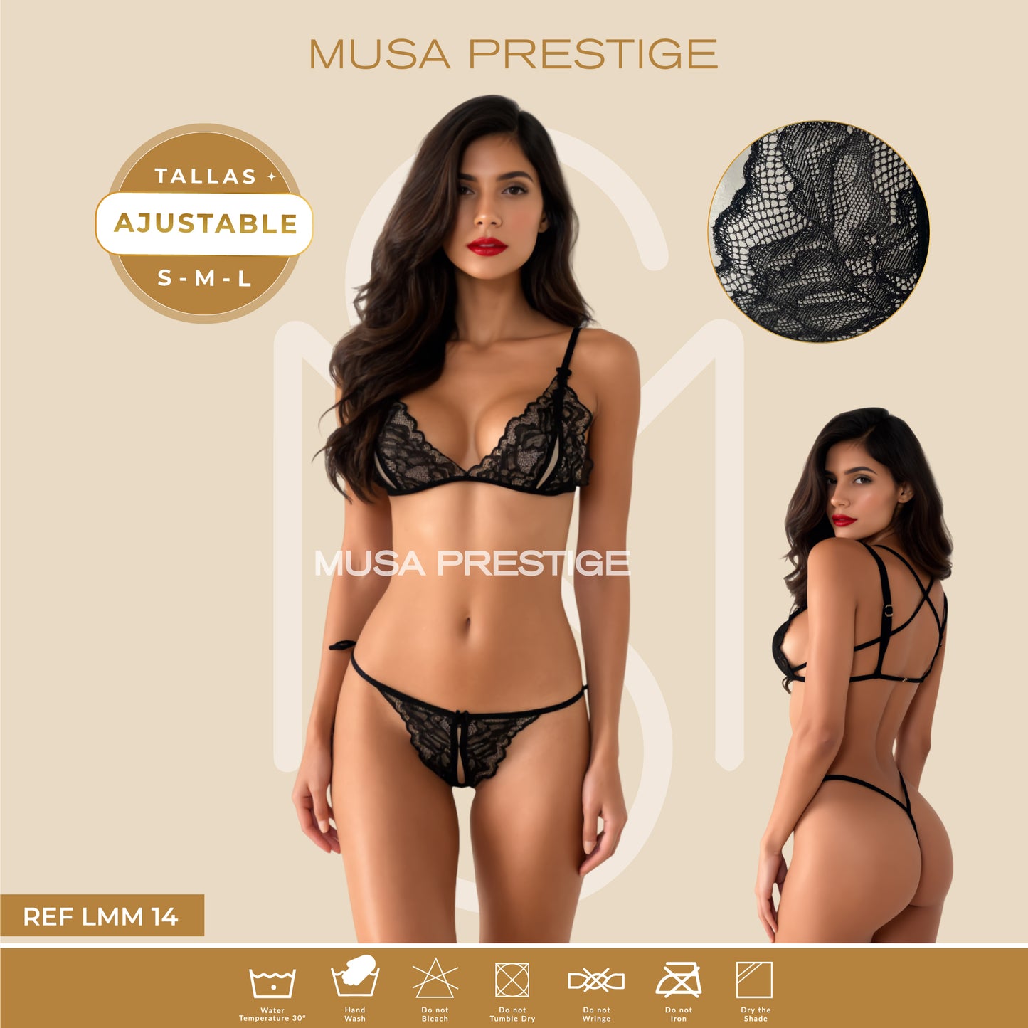 Lenceria LMM 14 NEGRO