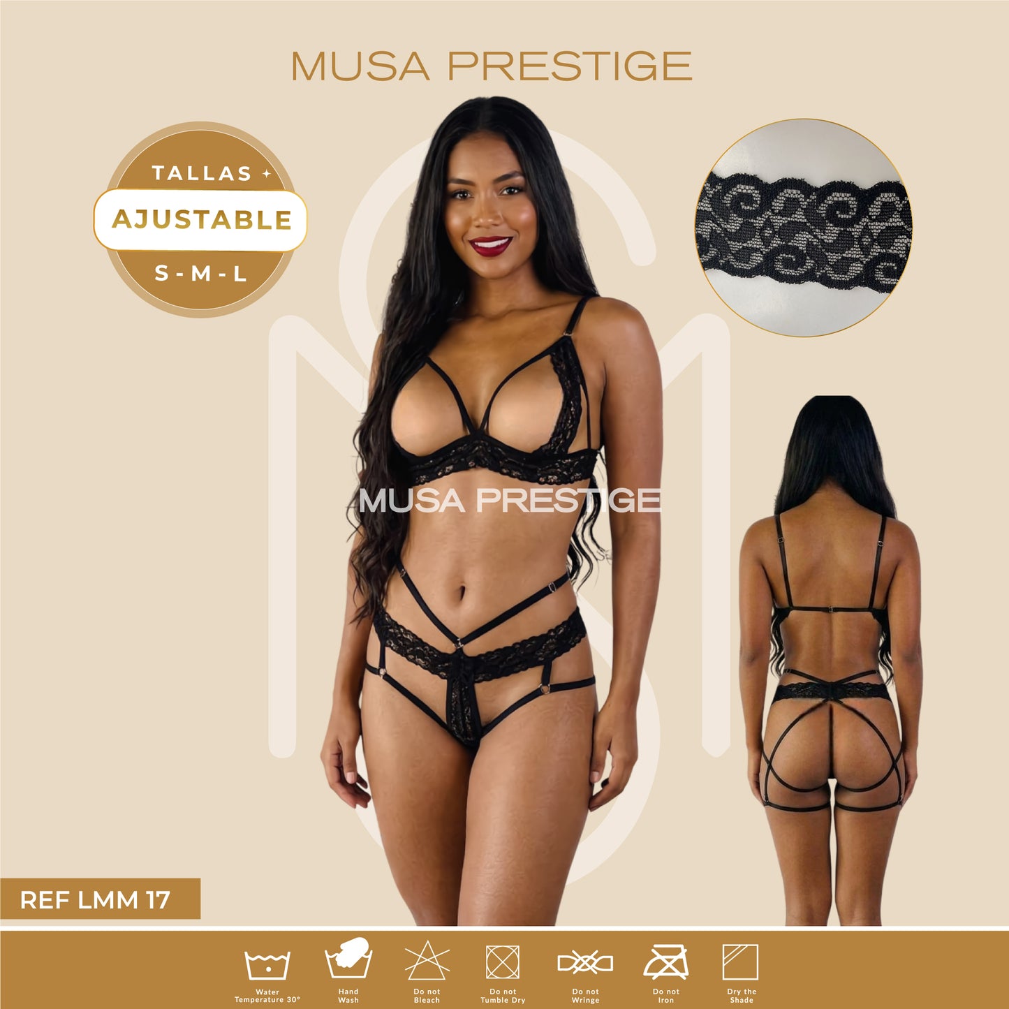 Lenceria LMM 17 NEGRO