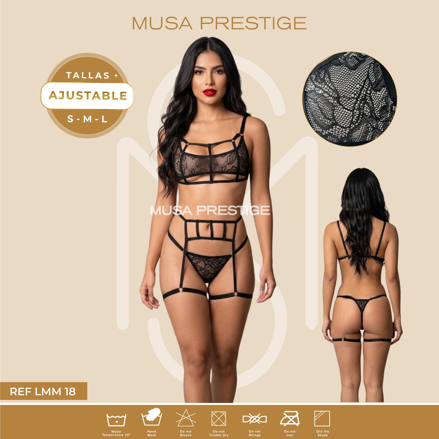 Lenceria LMM 18 NEGRO