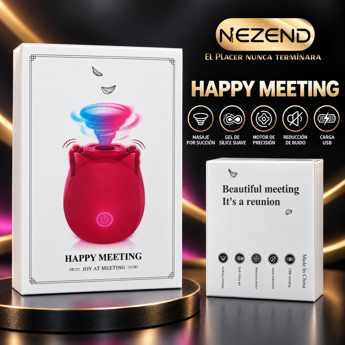 Promo Estimulador Sex Rose USB (Carga: Magnética) (ABS+Silicona)