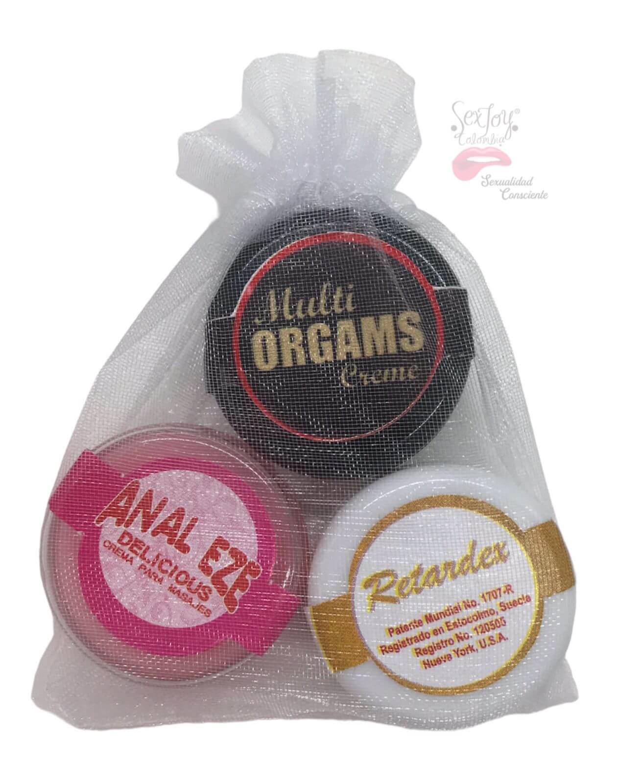 Kit Erótico x 6 Paquetes x 3 Und (Retardex - Anal Eze - Multi Orgams)