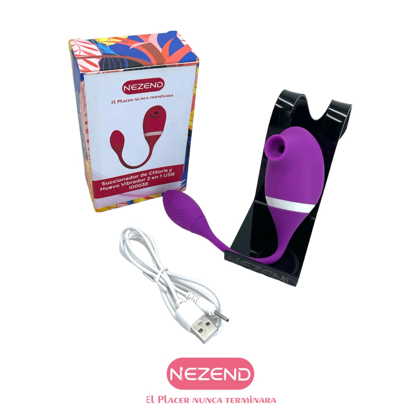 Vibrating Cunnilingus SUCKING MASSAGER Largo Total: 24cm Recargable USB.