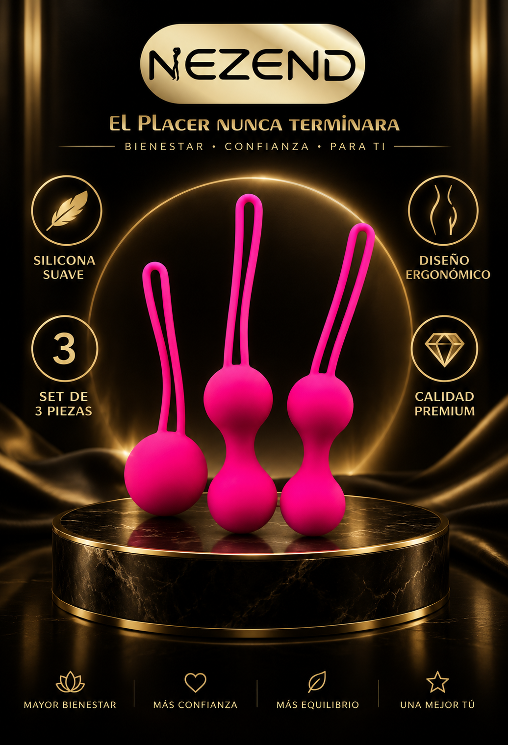 Bolas Vaginales X3 Silicona