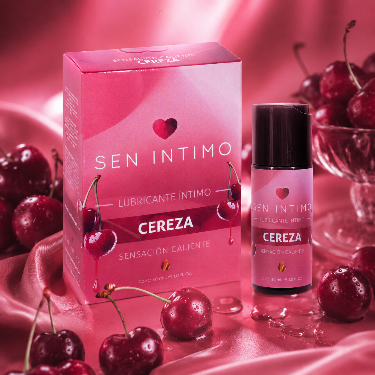 LUBRICANTE ÍNTIMO CALIENTE CEREZA SEN INTIMO X 30ML