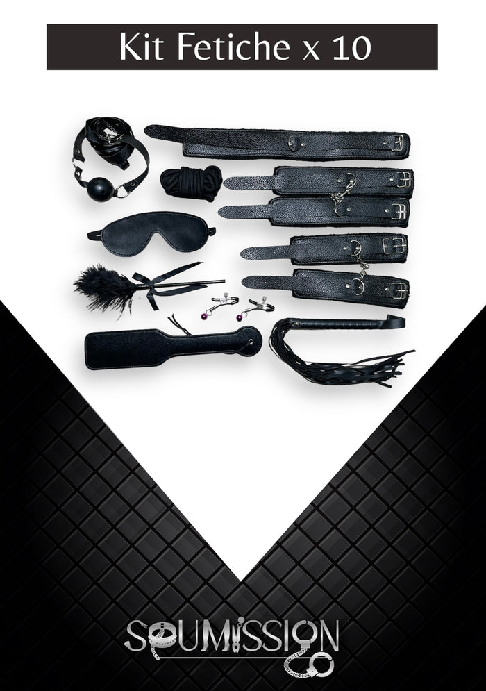 Kit de Fetiche de 10 Piezas Color Negro