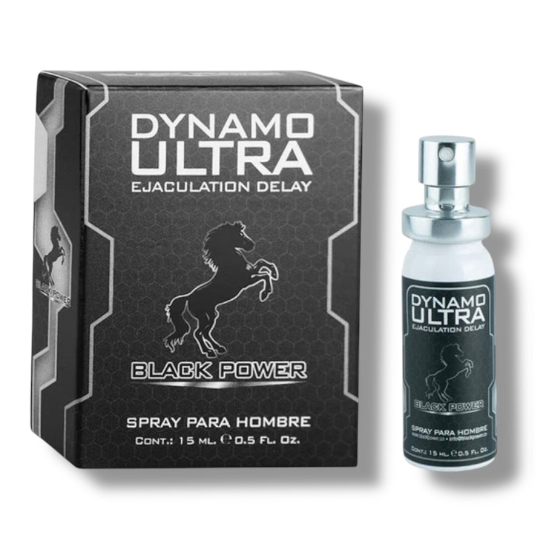 Retardante Dynamo Ultra Spray x 15 Ml Black Power (Precio Sugerido Al Publico 39.900)