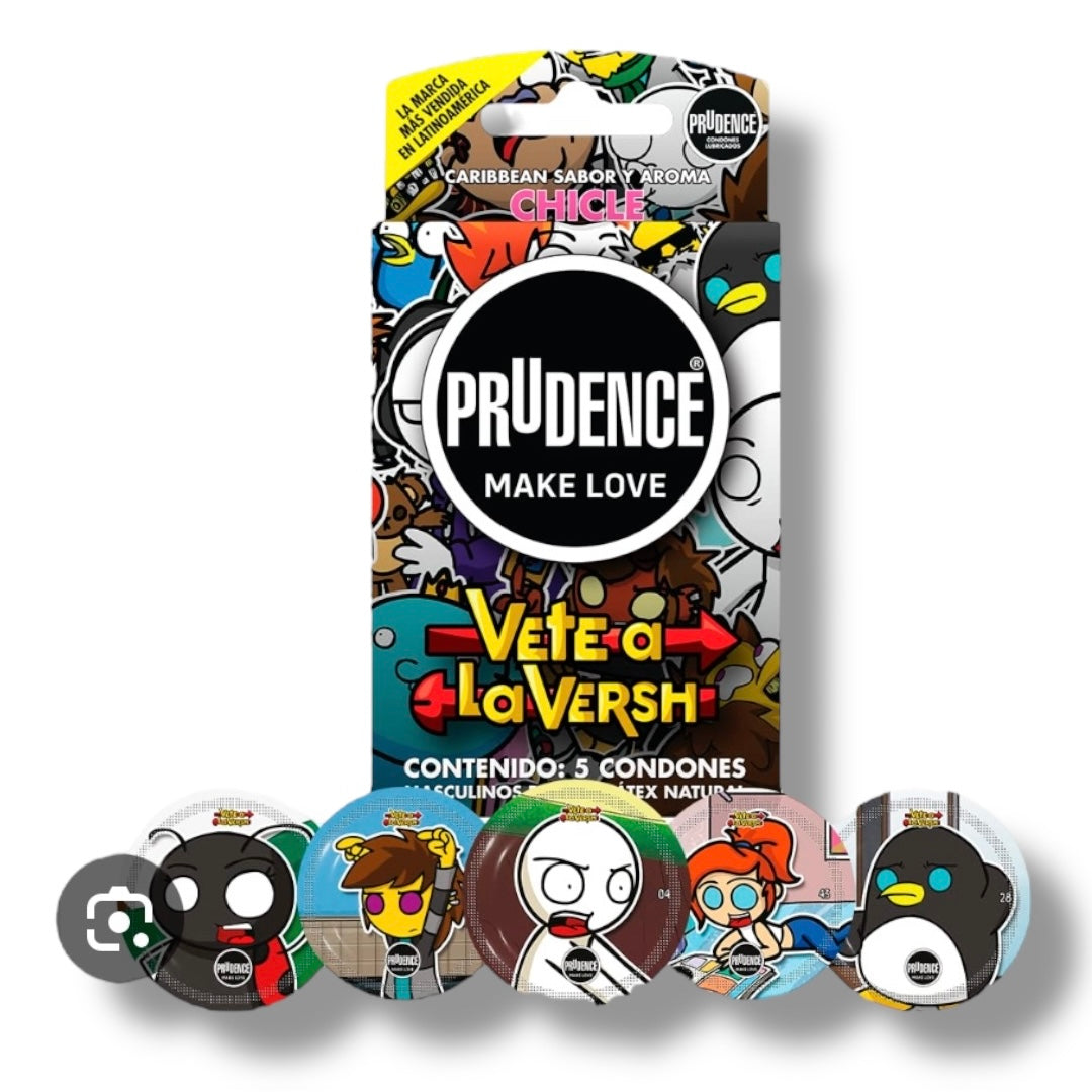 Preservativo Prudence Sabor a  Chicle Vete A la Versh x 5