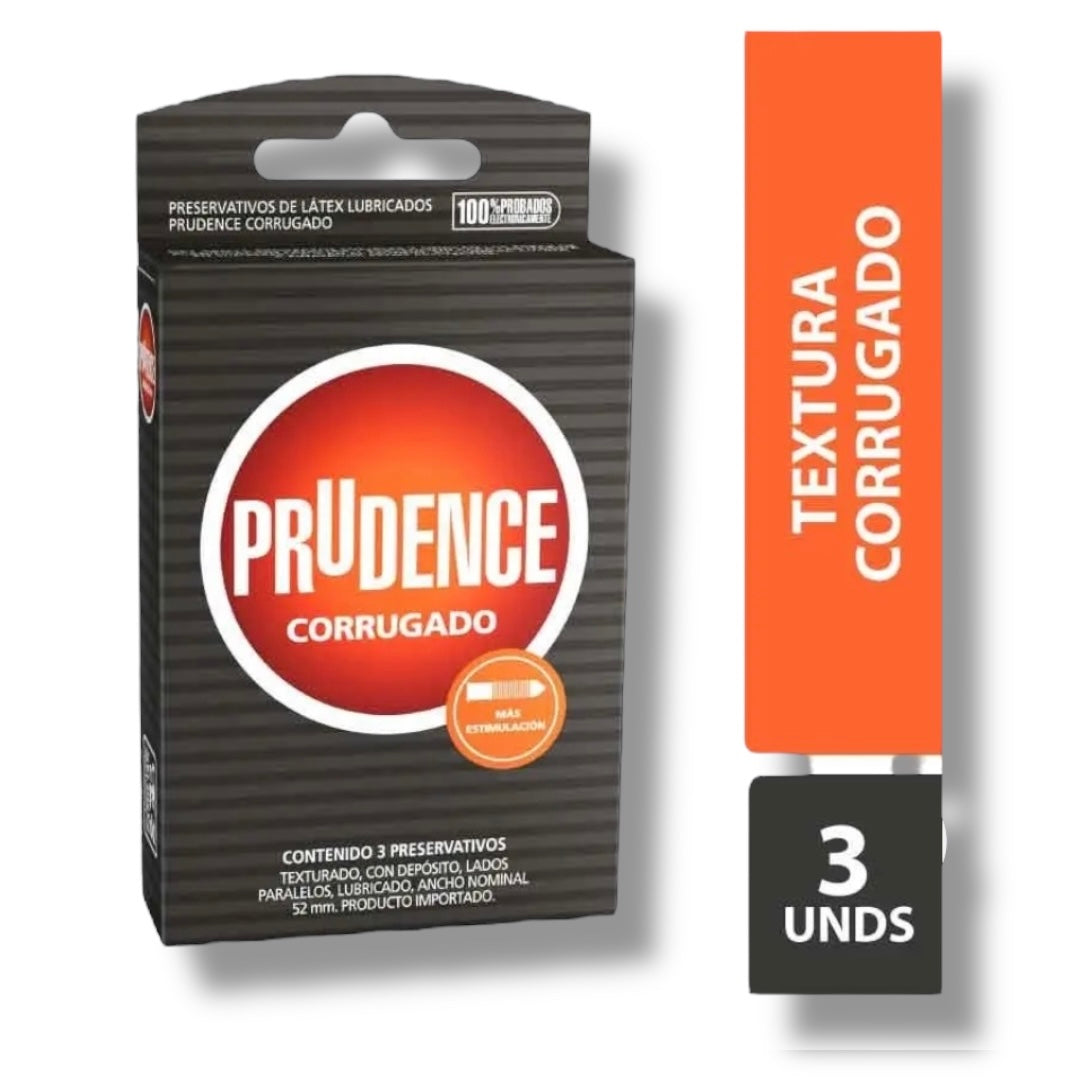 Preservativo Prudence x 3 Corrugado ( Precio Sugerido al Público: 9.126)