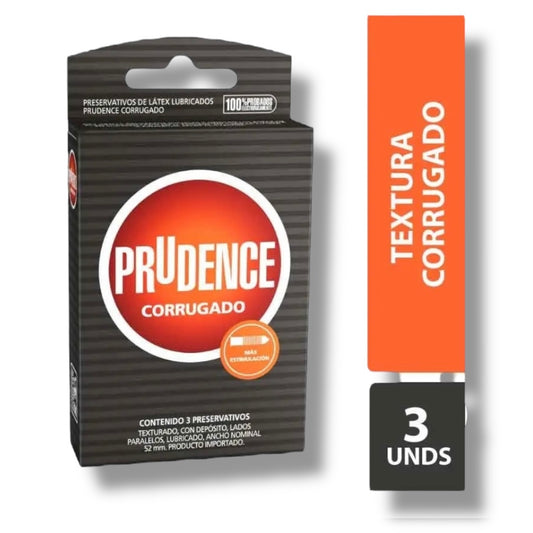 Preservativo Prudence x 3 Corrugado ( Precio Sugerido al Público: 9.126)