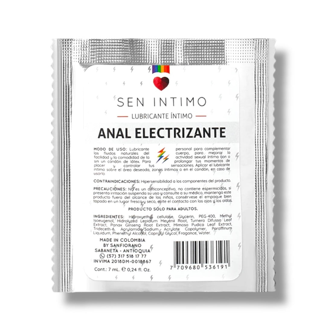 Lub. Anal Electrizante Sachet 7 ml Sen Intimo(Unidad) (Precio Sugerido Al Publico 11.000)