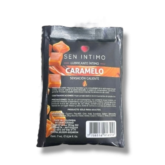 Lub. Caramelo Sachet 7 ml Sen intimo (Unidad) (Precio sugerido Al Publico 8.000)
