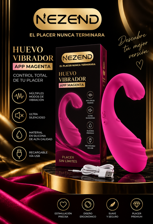 Huevo Vibrador APP INTERNACIONAL magenta largo total 14.5 cm