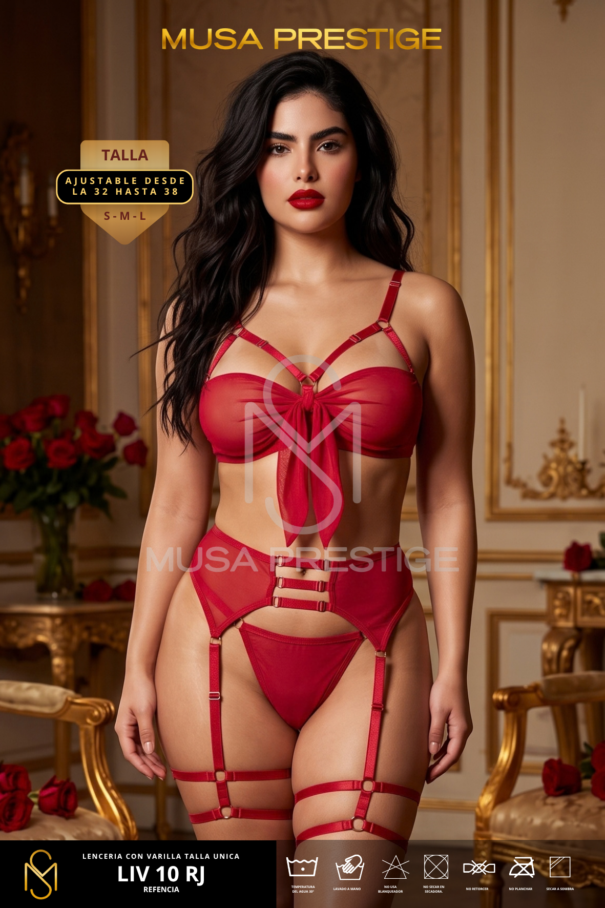 LENCERIA CON VARILLA LIV10 ROJO