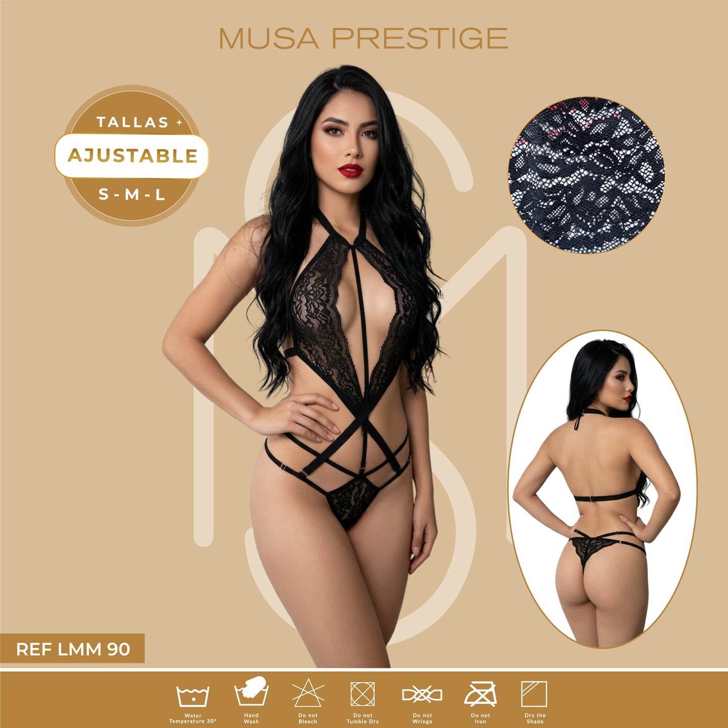 Lenceria LMM90 NEGRO