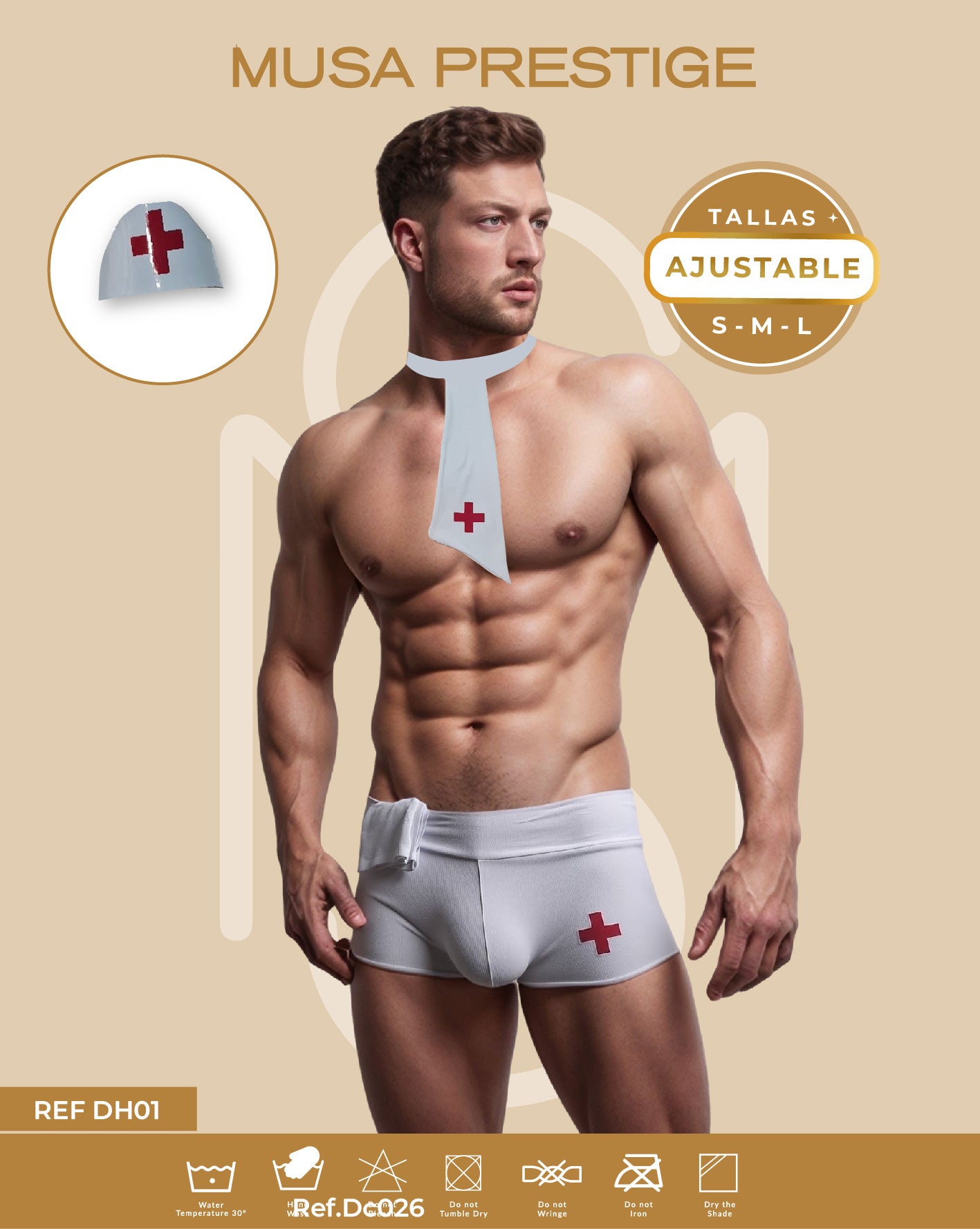 Disfraz Musa Hombre Enfermero DH01