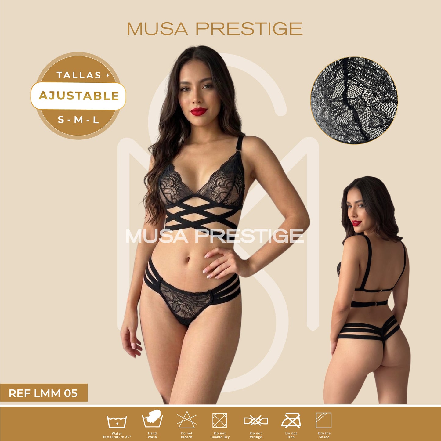 Lenceria LMM 05 NEGRO