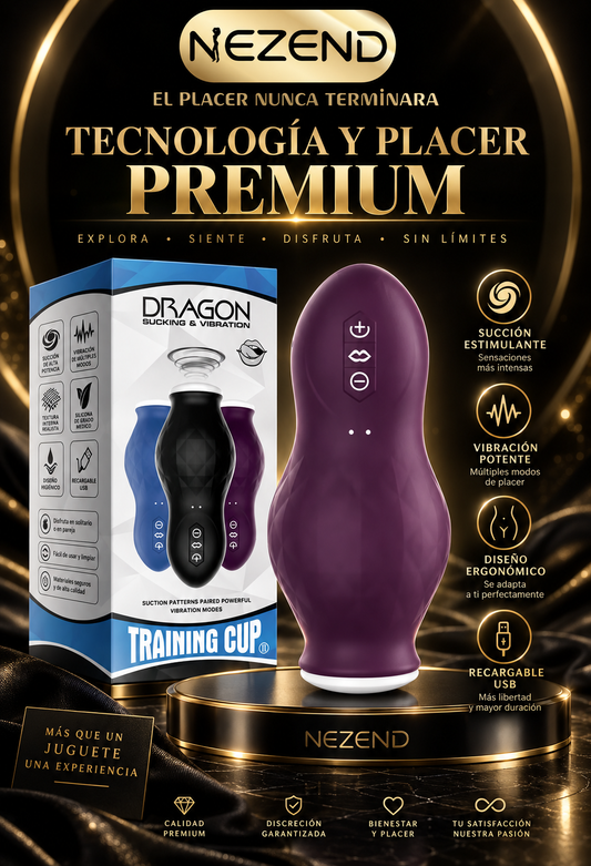 VAGINA TARRO RECARGABLE DRAGON SUCKING Y VIBRATION