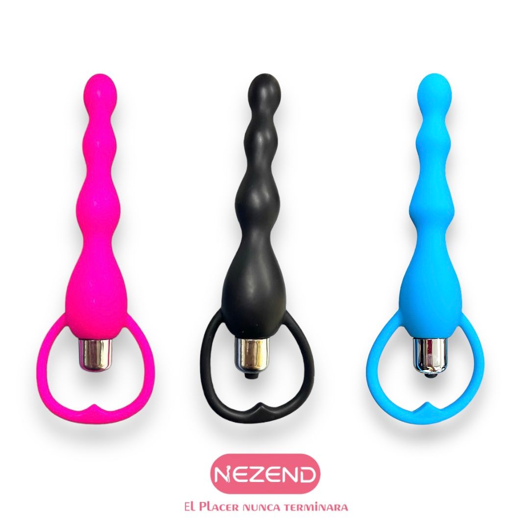 Vibrador Anal Fucsia (Silicona - Largo Total:19cm)