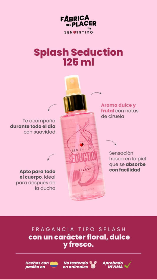 Splash Con Pheromonas Seduction x 125ml Sen Intimo (Precio Sugerido Al Publico 29.900)