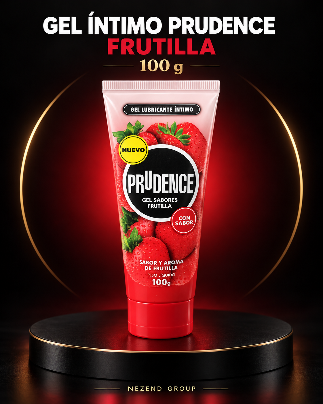 LUBRICANTE NEUTRO CON AROMA A FRESA PRUDENCE 100 G
